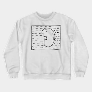 The painting of a man eating pills Crewneck Sweatshirt